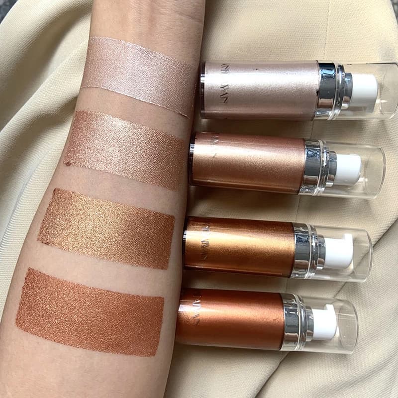 Viso Corpo Glow Evidenziatore Illuminatore Trucco Summer Beach Sexy Shimmer Bronzo Perla Contorno Ombreggiatura Illumina Evidenziatore lozione