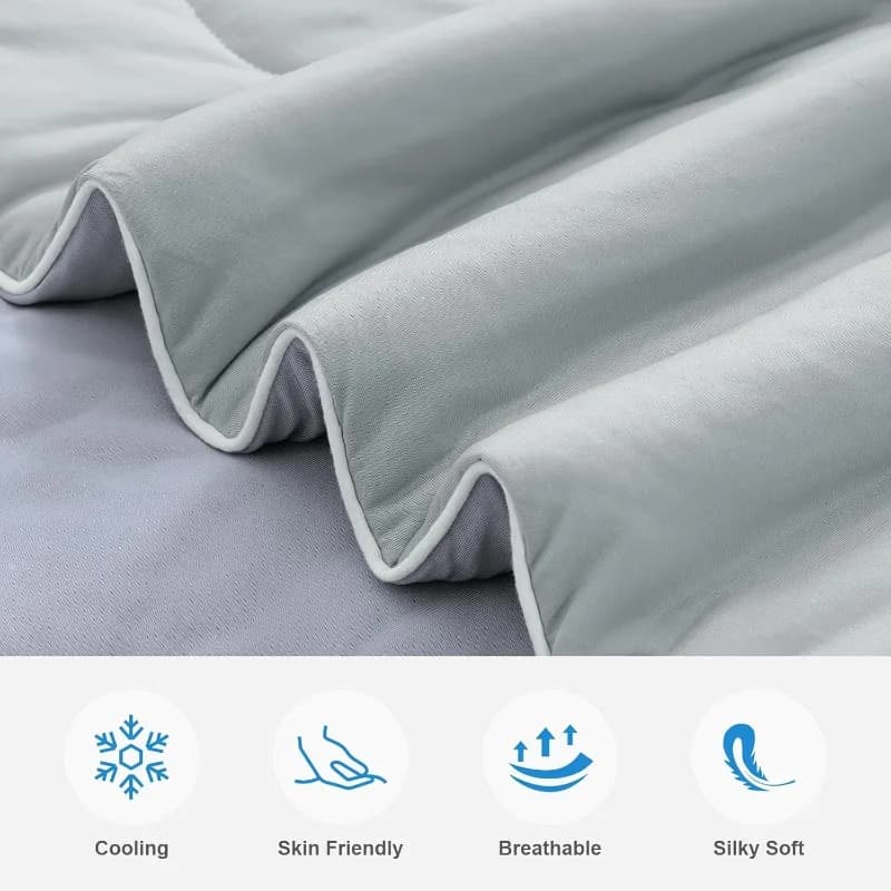 Piumino rinfrescante Queen, tessuto touch freddo che assorbe il calore corporeo, coperta rinfrescante morbida e soffice dal design fresco su entrambi i lati