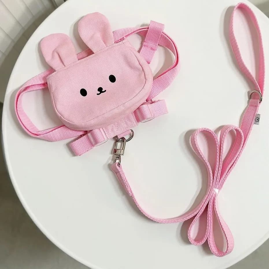Set di imbracatura e guinzaglio per animali domestici da esterno con zaino autoserrante e custodia per snack, accessori da viaggio per cuccioli e gattini