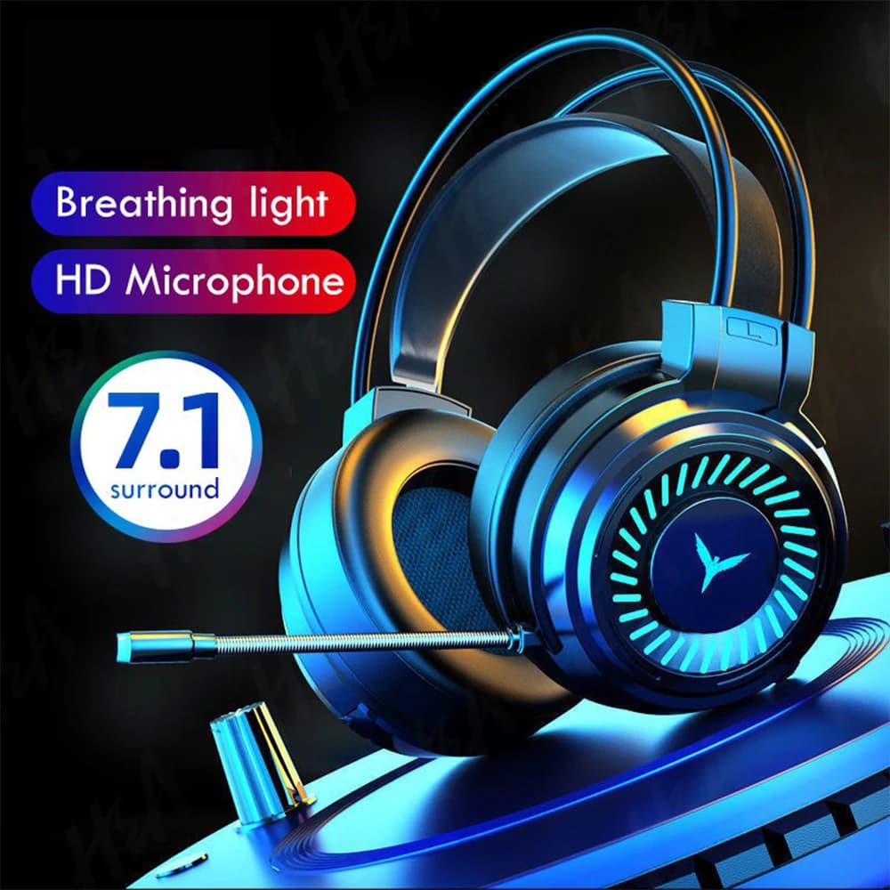 Game Headphones G60 Stereo Headphones for low surround 7.1 with noise cancellation for Ps5 Xbox One Pc Laptop Mac PC