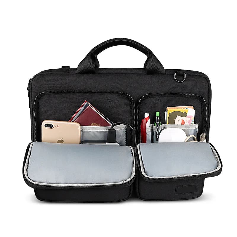 Nesitu Highend 360 ° Protezione Rosa Nero Grigio A4 13 14 15 16 pollici Laptop Donna Uomo Borsa a tracolla Borsa a tracolla M11