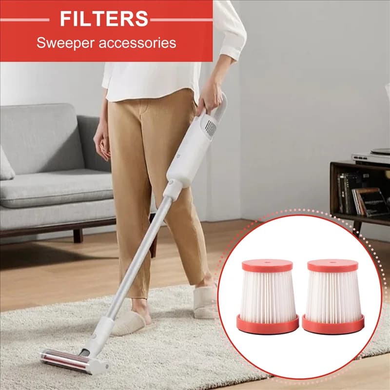 【Price Goccia】 Filtro da 2 pezzi per accessori per aspirapolvere portatili Deerma VC01 Filtro di ricambio Collettore di polveri portatile