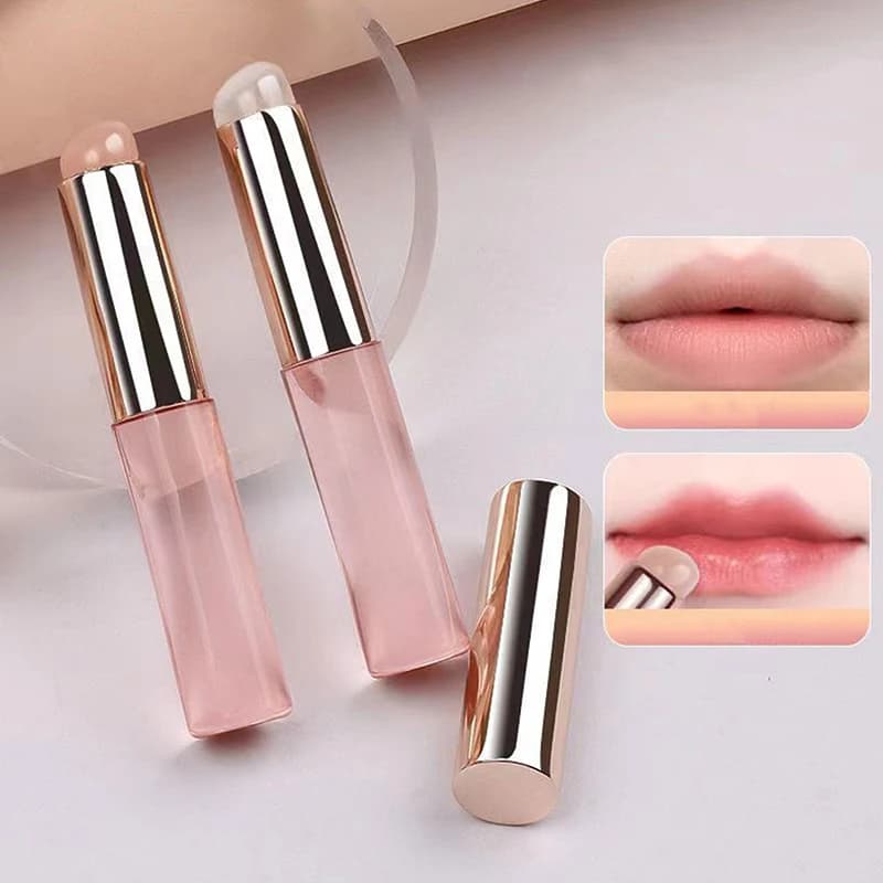 Pennello in silicone per labbra, pennello correttore, pennello per trucco in silicone per balsamo labbra e rossetto, pennello multifunzione portatile, strumento di bellezza per nail art