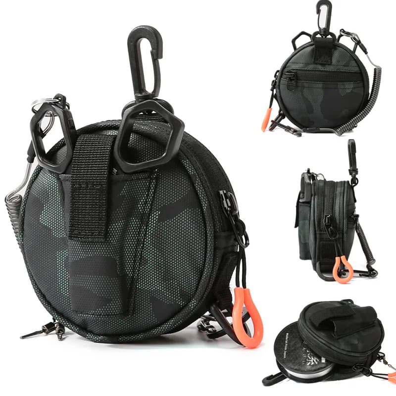 Tactical bag Fishing springs, hanging case with bait pliers, mini wallet, key rings, camping, excursion, hunting, coin carrier