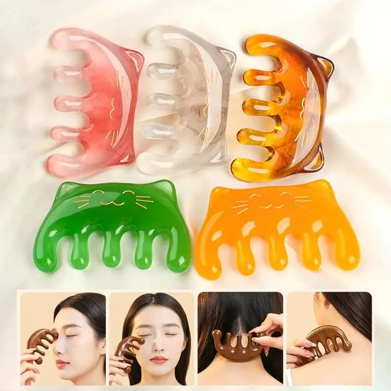 1 Piece Solid Resin Toothbrush for Skin Shaving, Reduce Imperfections, Guasha SPA Massage, Capellute Massage Brush, Pocket Pettine, Skin Care Tool