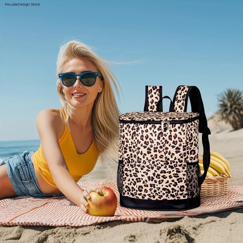 Large Capacity Travel Cooler Backpack Thermal Insulated Leakproof Insulated Picnic Bag Portable Lightweight Lunch Cooler Bag