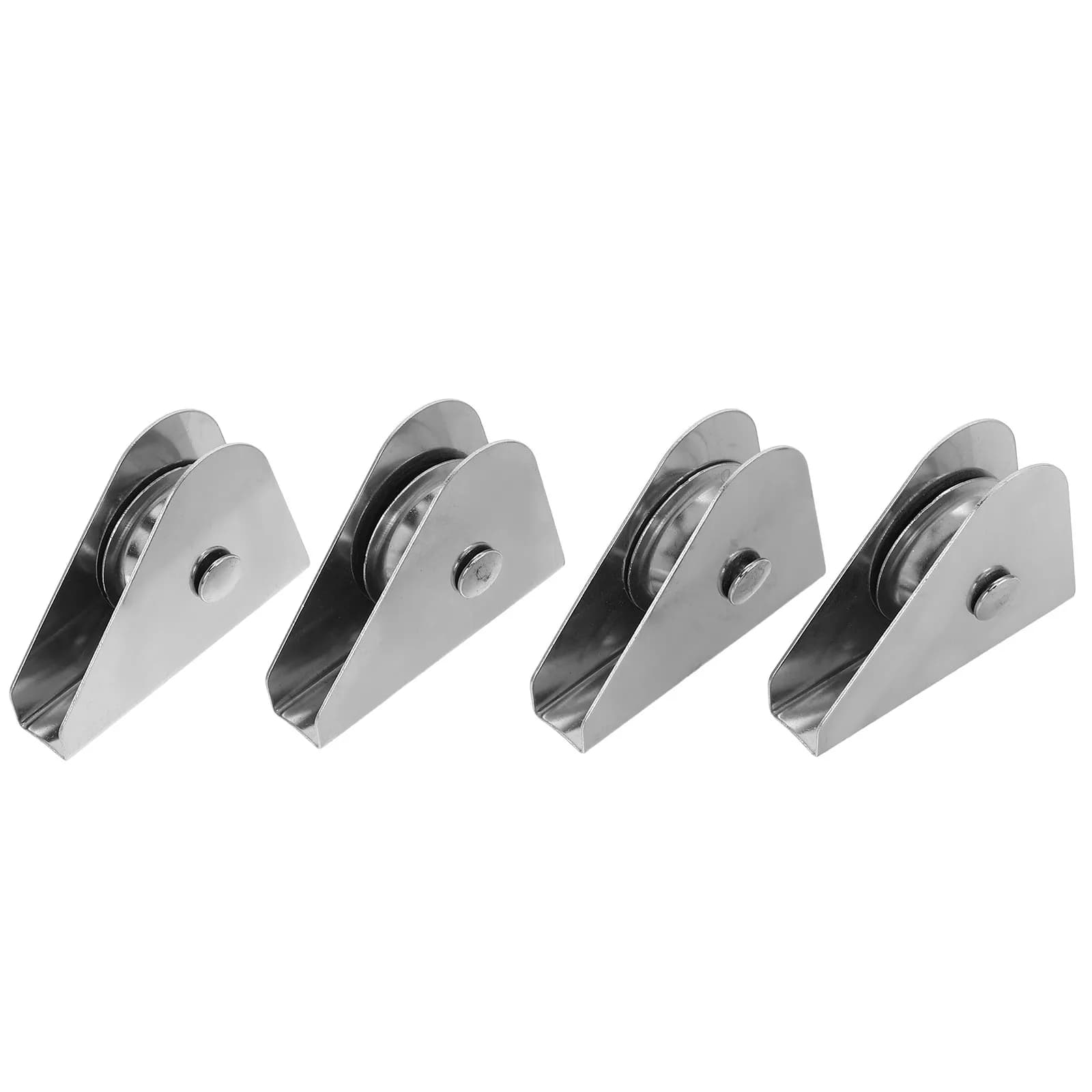 4pcs Flag Pole Pulleys Stainless Steel Flagpole Pully Accessories Flag Mounting Rope Bearing Pulley For Flag Lifting Universal