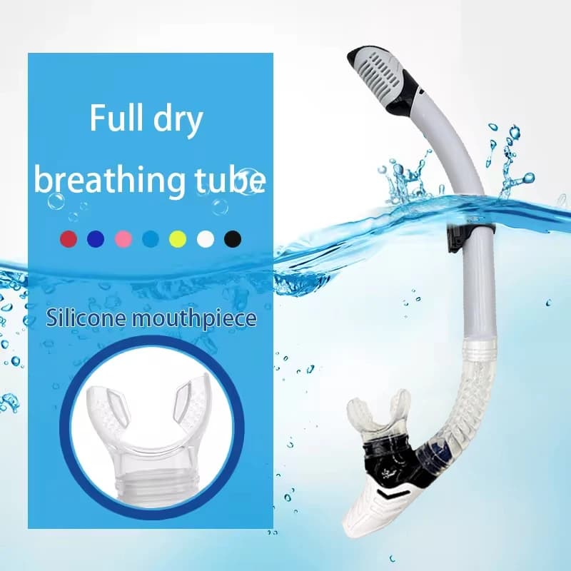 Snorkel per allenamento per il nuoto Comodo snorkeling in silicone Tubo singolo Scuba Diving Adulti Adolescenti Bambini Attrezzatura da nuoto