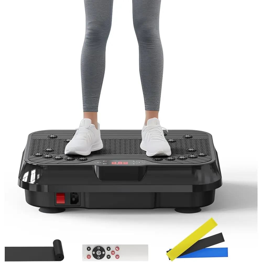 Vibrant Pedal for Exercises, Vibrant Plate or for Linphatic Drainage, Capacity 400 Books, 250 Speed Levels, Burn Fat for All Body