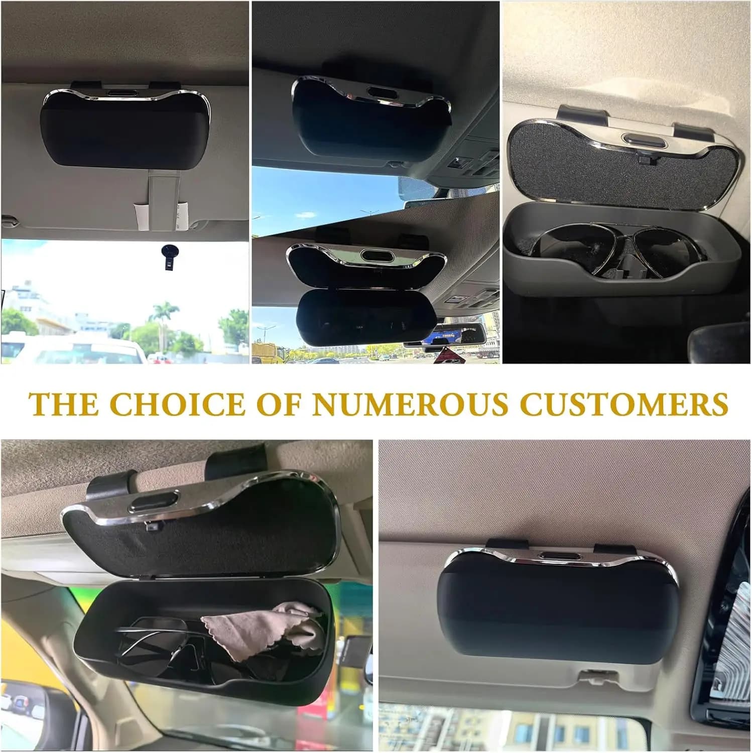 Porta occhiali da sole per visiera per auto Occhiali da vista per auto Visiera parasole Custodia universale per visiera per veicolo Accessori Occhiali protettivi