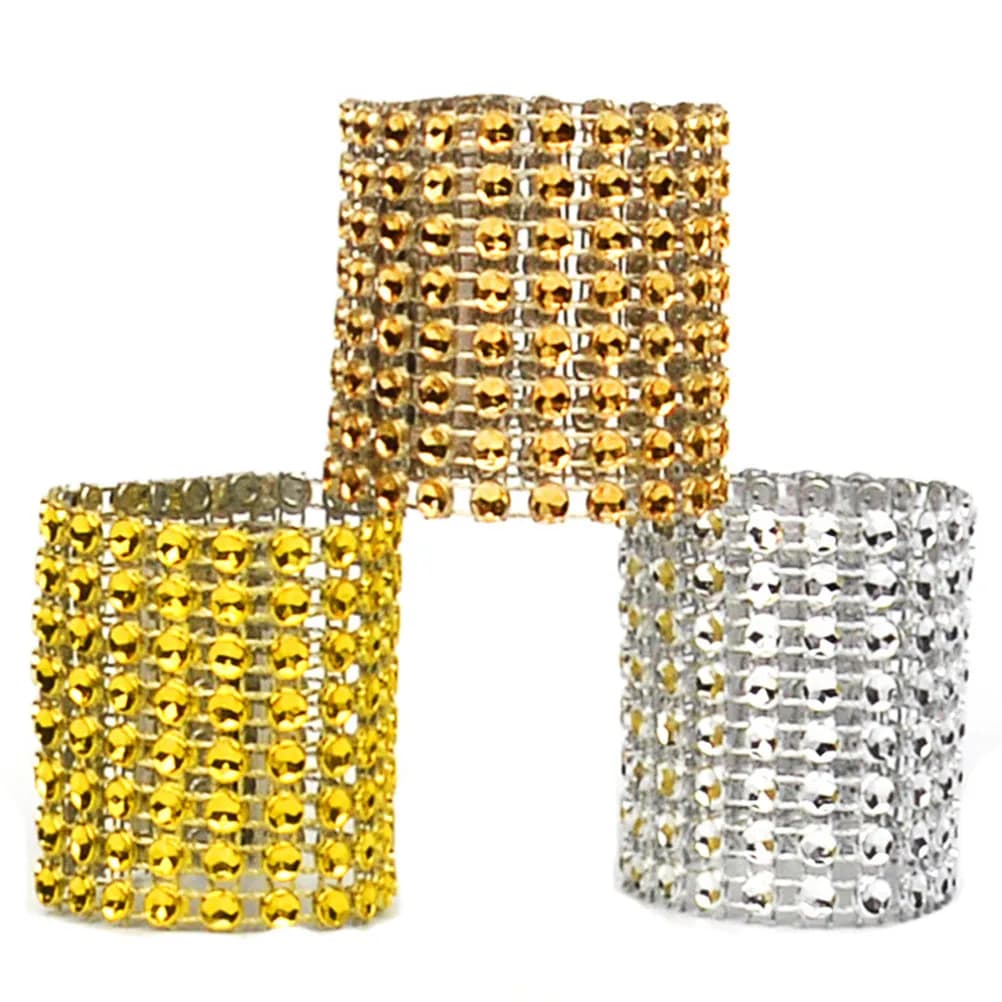 30 Pezzi Anelli Portatovaglioli con Strass, Eleganti Fibbie Decorative per Matrimoni, Feste di Compleanno, Baby Shower, Decorazioni Fai-da-Te