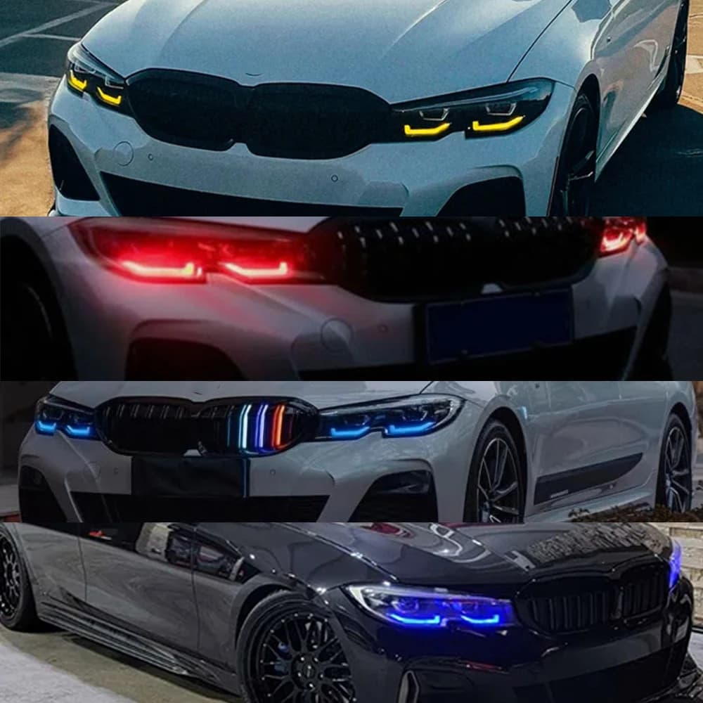 Faro a LED Daylight Refit giallo blu rosso per 2018 2019 BMW 3 'G20 320i 330i M340I luce di marcia diurna moduli multicolori