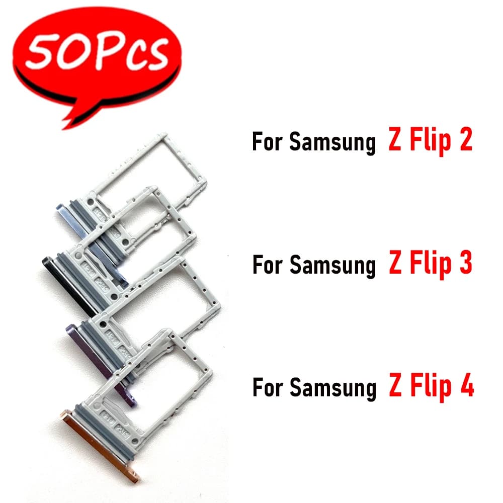 50 pz, nuovo supporto per scheda SIM vassoio slot per chip supporto per cassetto adattatore presa accessori per Samsung Z Flip 2 3 5G 4 Dual Card