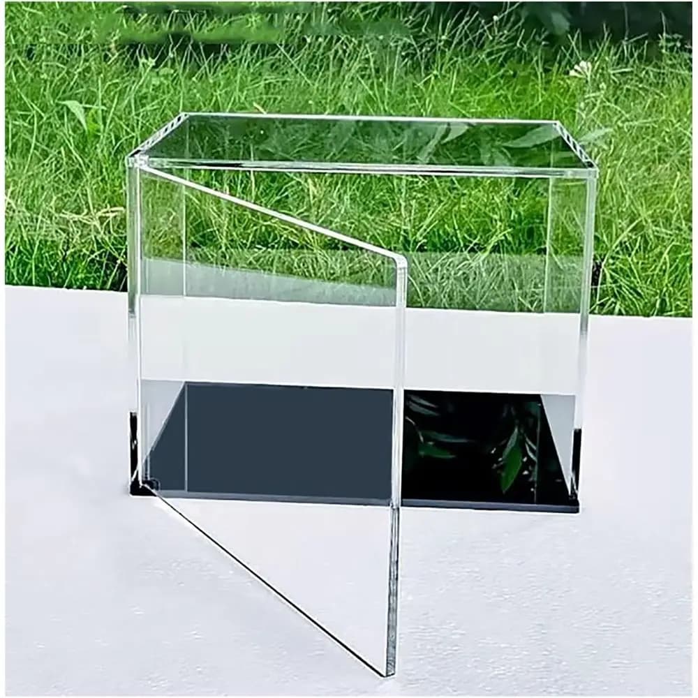 Acrylic storage boxes stackable for collector's items, slides, toys, trophies, 50x50x30 cm/20x20x12 inch