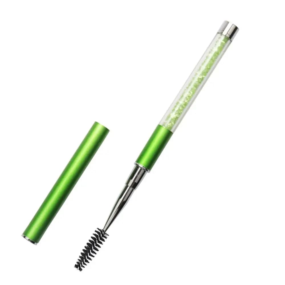 Adjustable mascara brush for radian graft with hood Transparent spiral mascara brush multicolor creative glitter for women