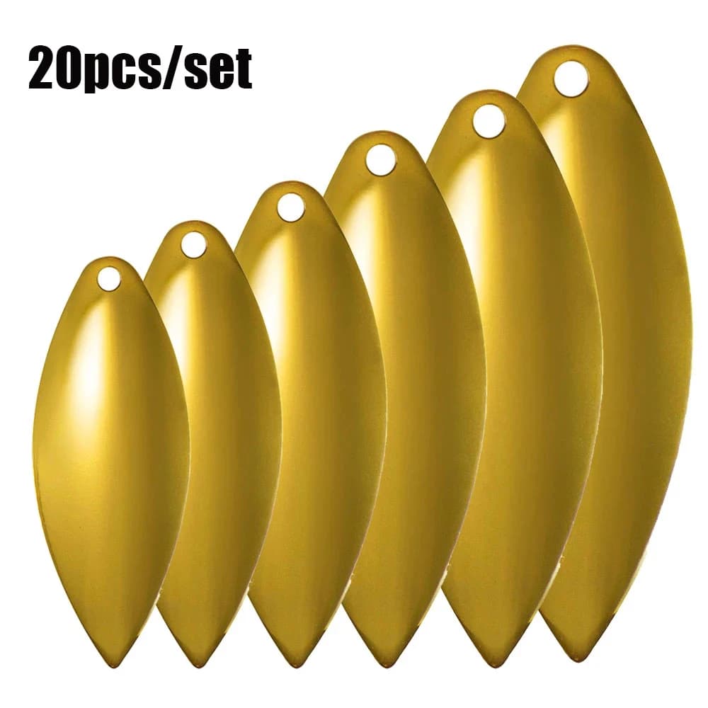 20pcs Bass Smooth Nickel Sequin VIB Lure Metal WillowMetal Fishing Attractor Spinner Blades