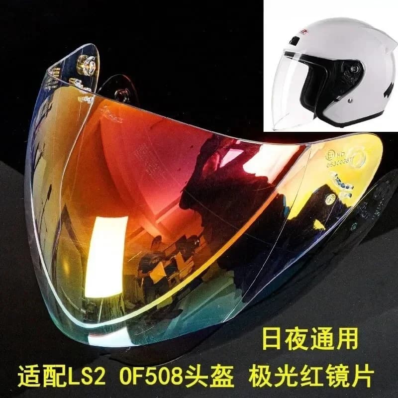 Visiera di ricambio per caschi lunghi con flusso d'aria LS2 OF508 Casco da moto Lente extra Argento Nero Colorato Sostituisci visiera