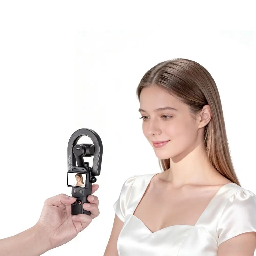 Luce ad Anello Portatile Ricaricabile con 4 Livelli di Regolazione, Luce per Selfie a Sgancio Rapido per Fotografia di Bellezza, Compatibile con DJI Osmo Pocket 4 3