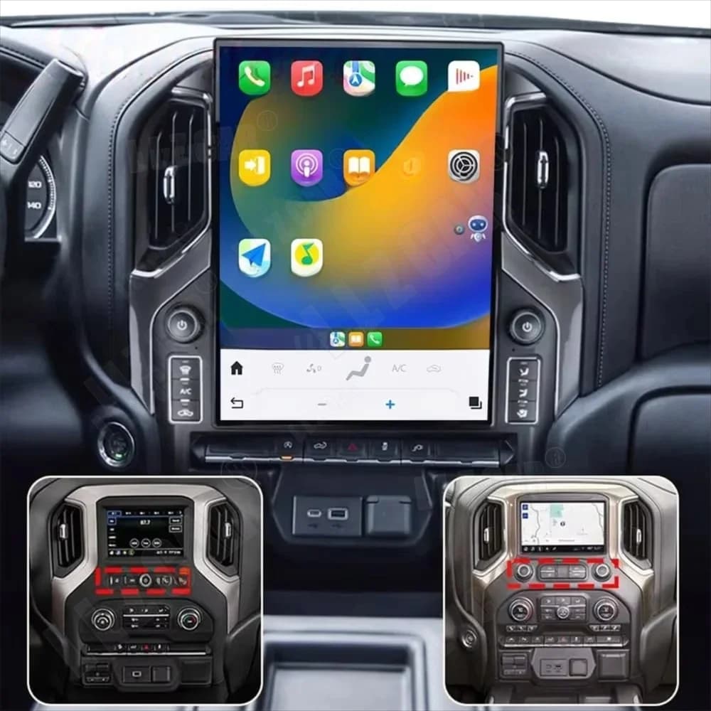 15.6'' Android 13 Car Radio for GMC Sierra Denali Silverado 2019 2020 2021 2022 2023 Carplay Car Radio GPS Navigation Multimedia