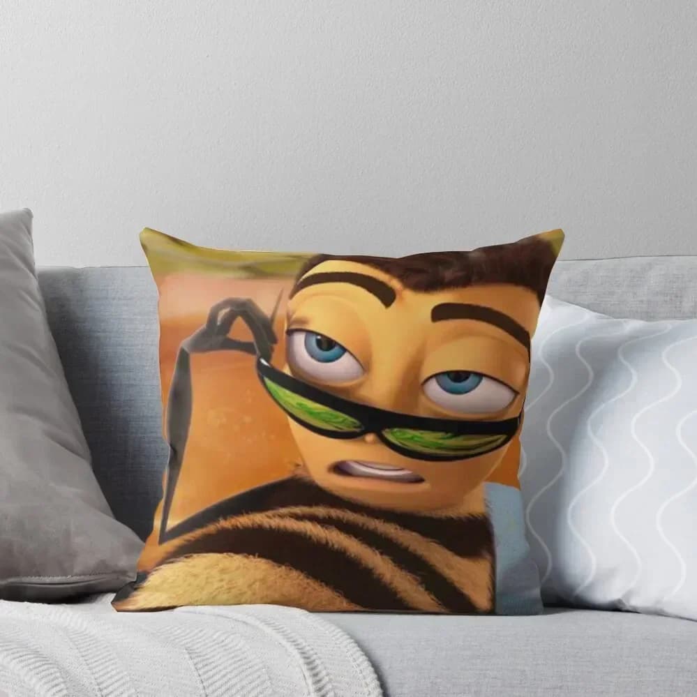 Bee Movie Barry Benson Meme Cuscino da tiro Cuscini per dormire Ornamenti natalizi 2025 Federa per cuscino ricamata