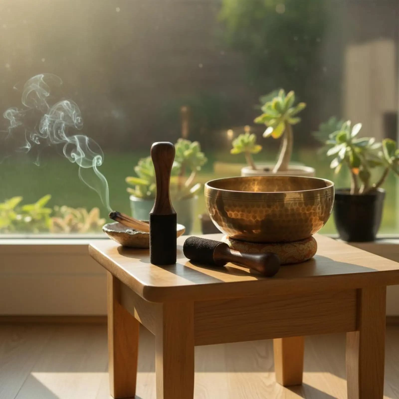 Tibetan Singing Bowl Mallet Deep Soothing Tones Wooden Singing Bowl Stick Suede Wrapped Mallet Ergonomic Grip for Meditators