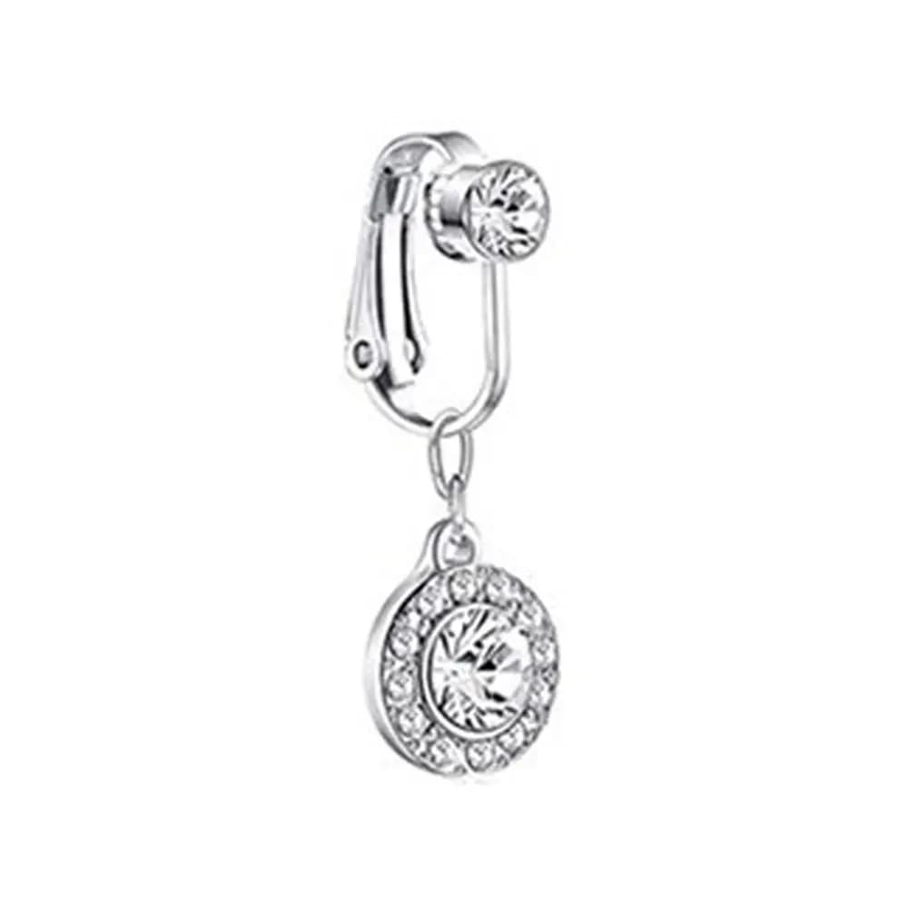 Orecchini a clip a forma di farfalla, anello finto per ombelico senza piercing, gioielli per il corpo, anelli finto piercing per ombelico