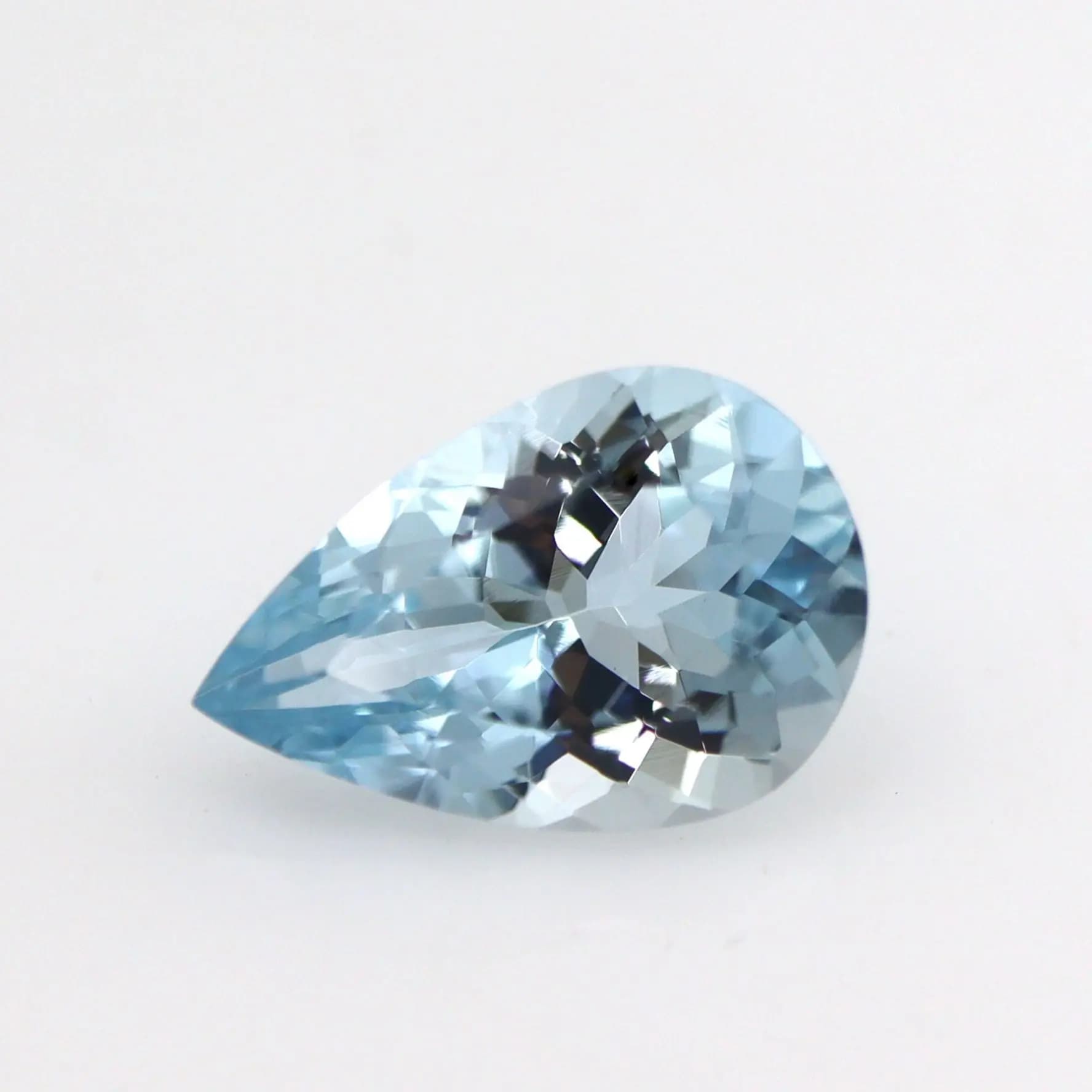 AAA Quality Natural Faceted Aquamarine 3x5 4x6MM Pear Cut Stone Fine Jewelry, Light Blue Aquamarine For Engagement Ring