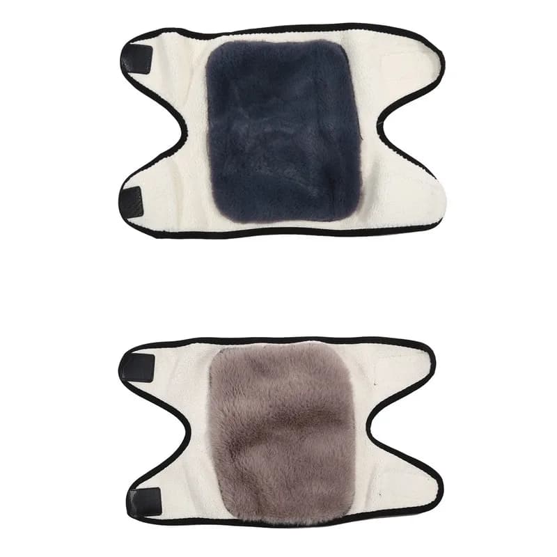 Faux Rabbit Fur Knee Pads Warm Knee Support Cold Resistance Leg Warmer Comfort Knee Protector For Elder Men Joint Care In Cold
