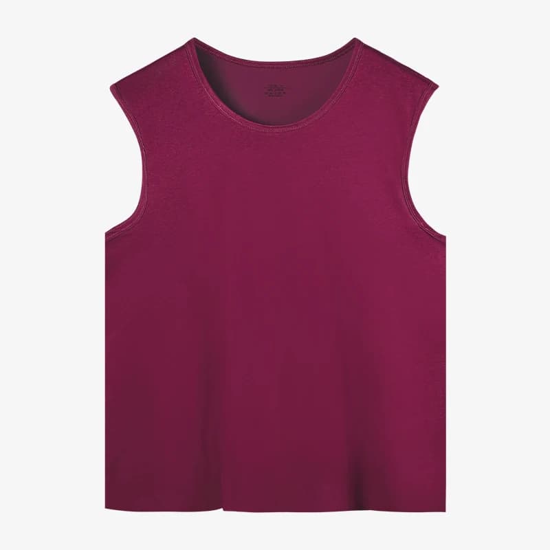 1pc gilet da uomo in puro cotone traspirante sottile fondotinta sportivo giovanile hurdle I canottiera estiva sottile allentata con scollo all'americana