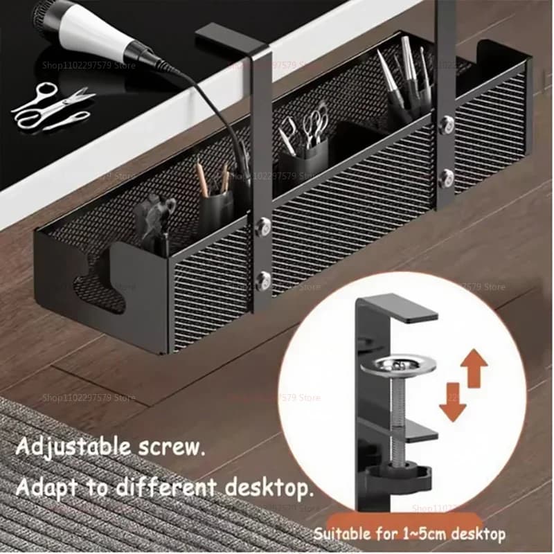 2025 Kit di gestione dei cavi senza punzonatura per scrivania Presa per ufficio domestico Spina Router Organizzatore di cavi Semplice avvolgitore per fissaggio cavi dati