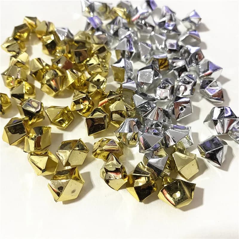 50 PZ 14*11mm Acrilico Oro Argento Peone Pietra Irregolare Chessman Pezzi di Gioco Per Giochi Token Accessori