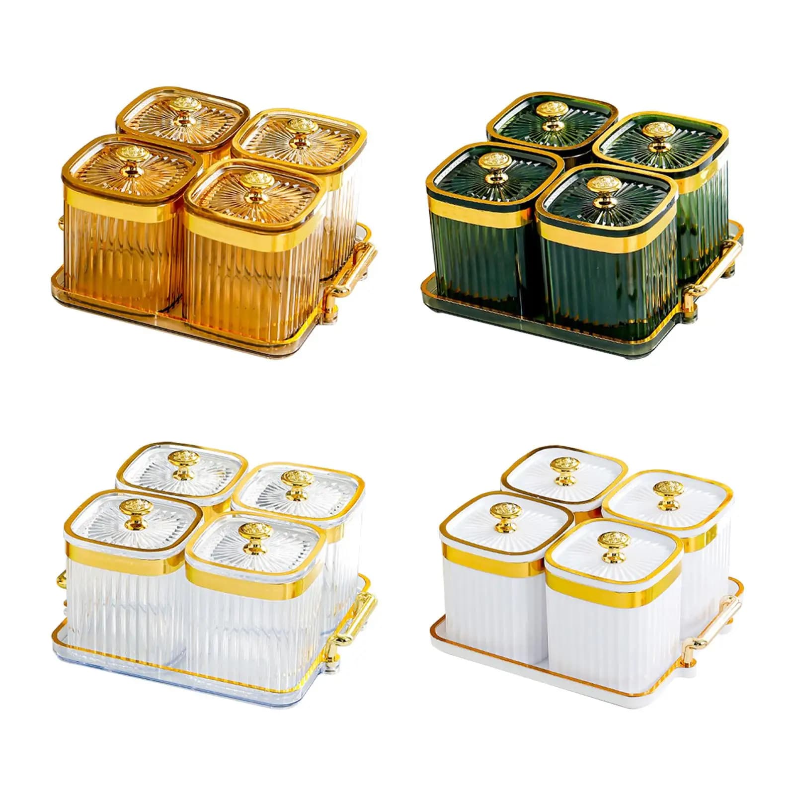 Piatto per Servire Frutta Secca, Vassoio Multiuso con Scomparti per Frutta Secca, Caramelle, Ideale per Feste e Cucina Domestica