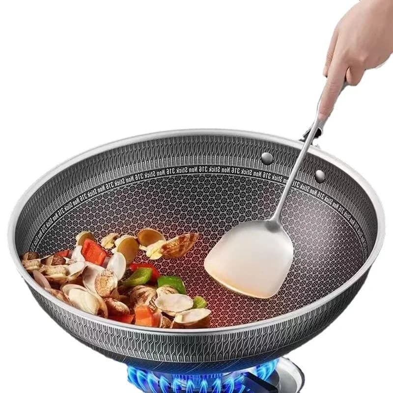 y 316 stainless steel non-stick pan for gas stoves and induction stoves