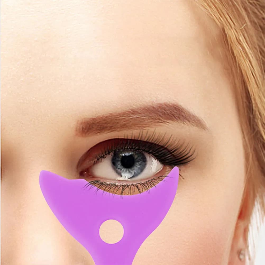 2 Pezzi Applicatore Protezione Ciglia in Silicone, Strumento Curvo per Eyeliner e Mascara, Ausilio per il Trucco Occhi per Principianti