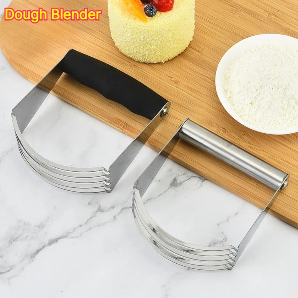 2PCS Stainless Steel Large Dough Blender Pastry Cutter,Manual Butter Dough Mixer for Baking Pastry Pie Crust Making Tools