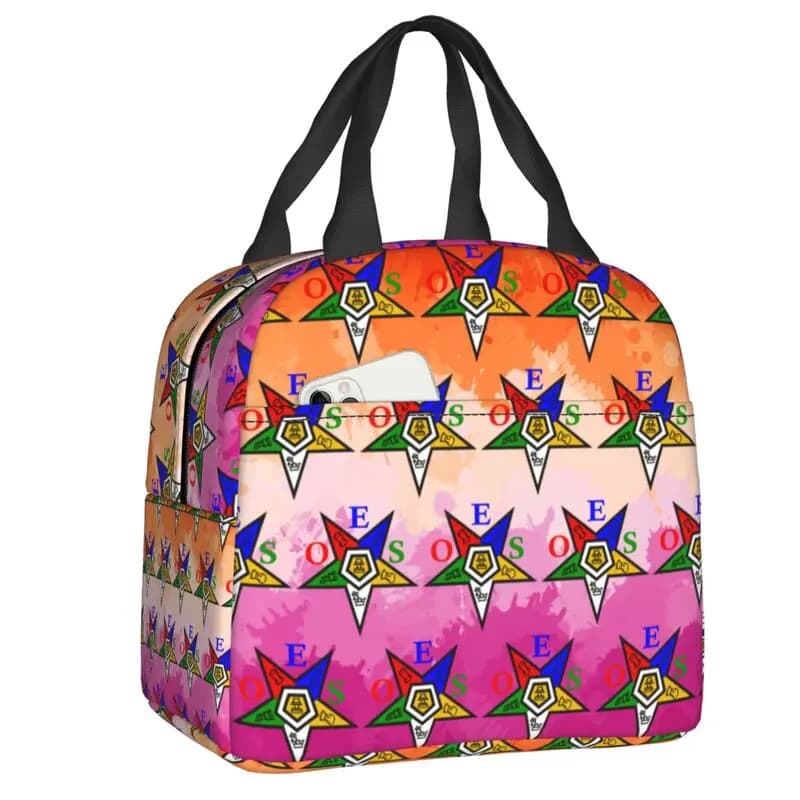 Ordine personalizzato della stella orientale Logo Borsa per il pranzo OES Uomo Donna Scatole per il pranzo isolate con dispositivo di raffreddamento termico per ufficio per adulti