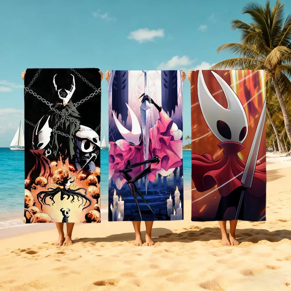 Asciugamano da spiaggia H-hollow game Cartoon, ad asciugatura rapida, morbido, K-Knight, ideale per piscina, regalo per viaggi, palestra, doccia, campeggio, sport