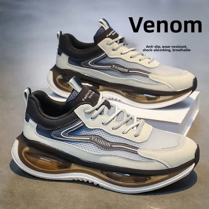 Men's Winter Versatile Casual Running Shoes Lightweight Air Cushion Shock Absorption Anti-slip Soft Bottom Sports Sneakers