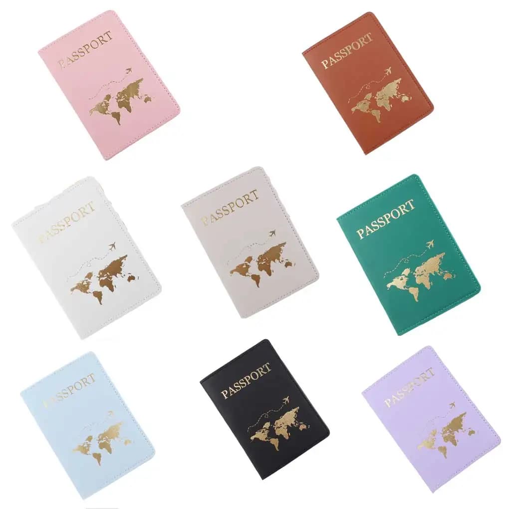 10 Pezzi Custodia Protettiva per Passaporti, Porta Documenti e Carte di Credito Portatile, Design a Pieghe, Portafoglio per Passaporti