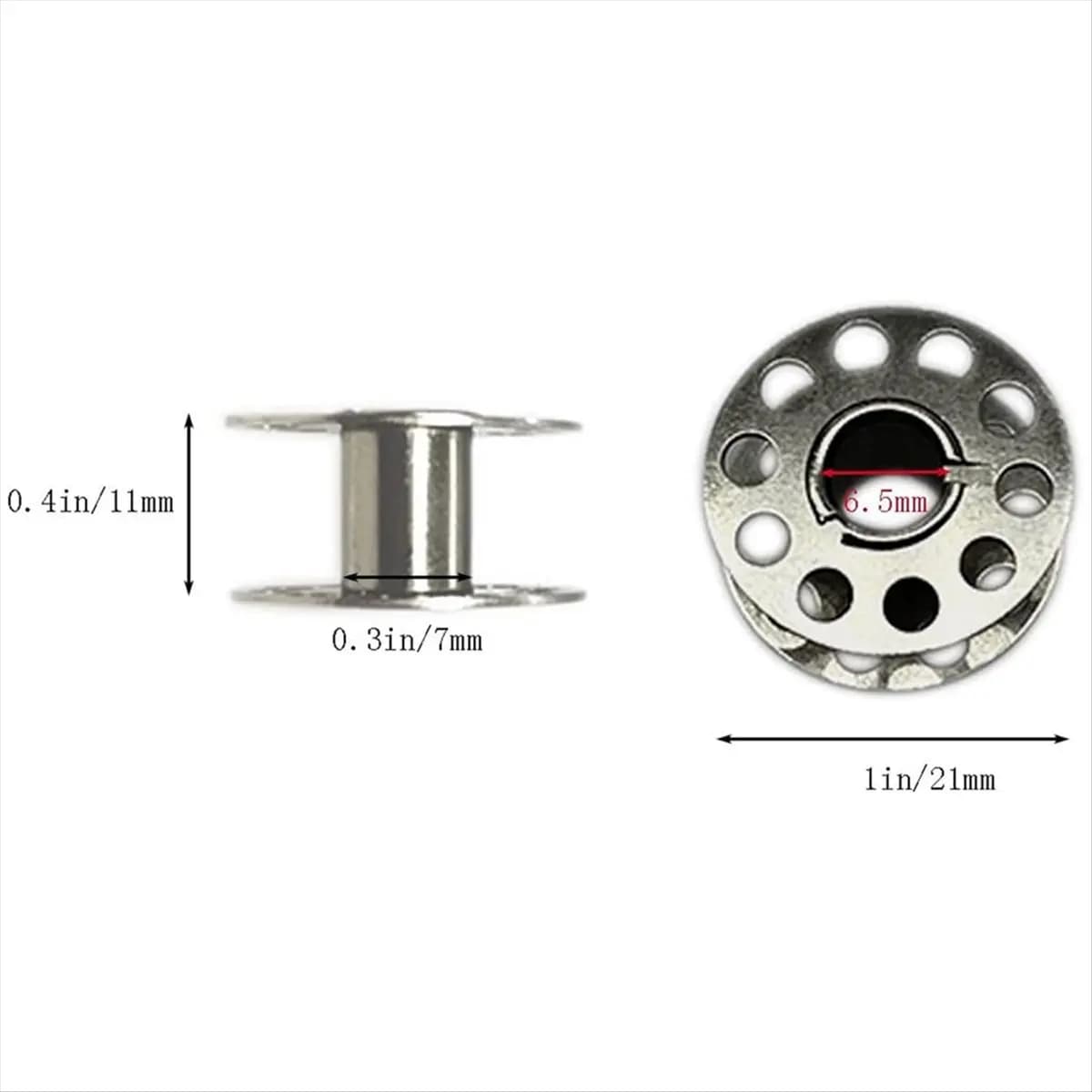 *CCNIM 36 bobine metalliche per macchina da cucire con scatola portaoggetti