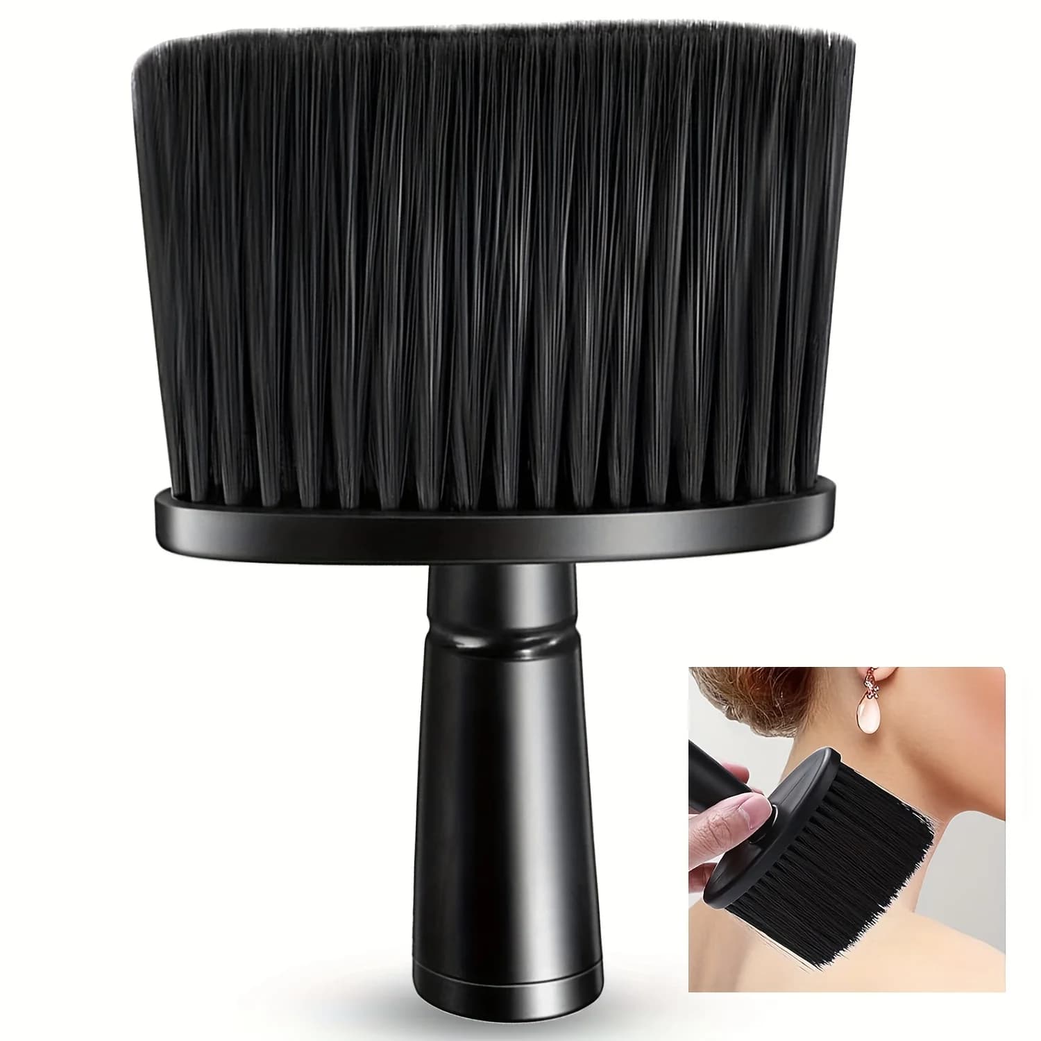 Spazzola morbida per la rimozione della polvere del collo, perfetta per pulire i peli del collo e delle orecchie, accessori per acconciature