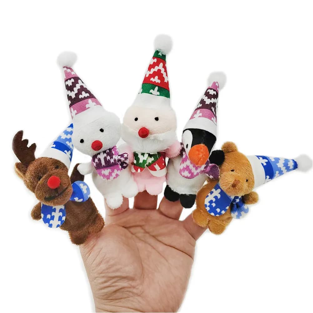 10 Pezzi di Marionette da Dito per Racconti, Accessori Natalizi per Bambini, Resistenti all'Usura, Portatili, a Forma di Animali, per l'Apprendimento Precoce e l'Interazione Creativa Familiare