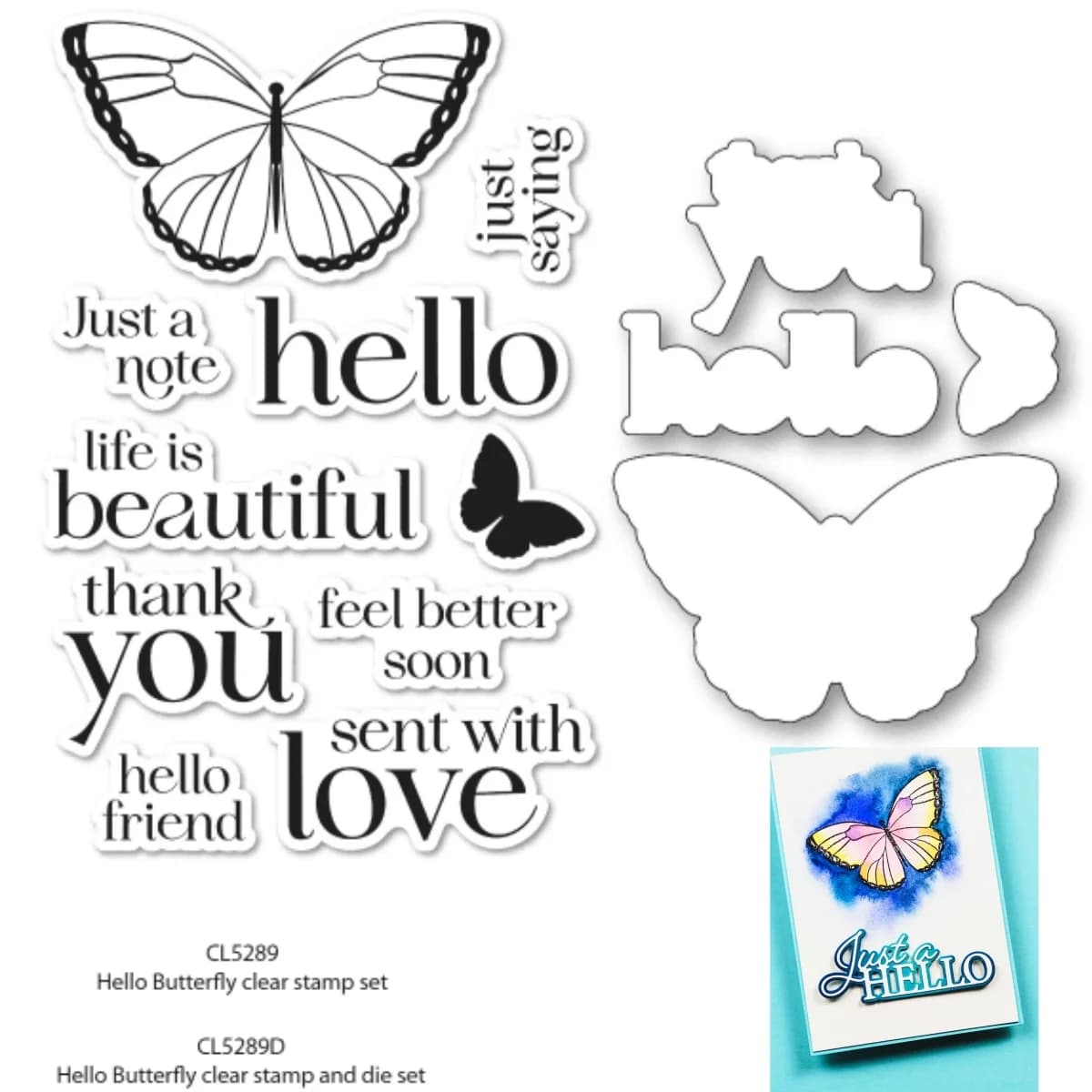 Hello Butterfly clear stamp and dies set metal cutting diy paper card album mould embossing craft decorating scrapbook 2025 new