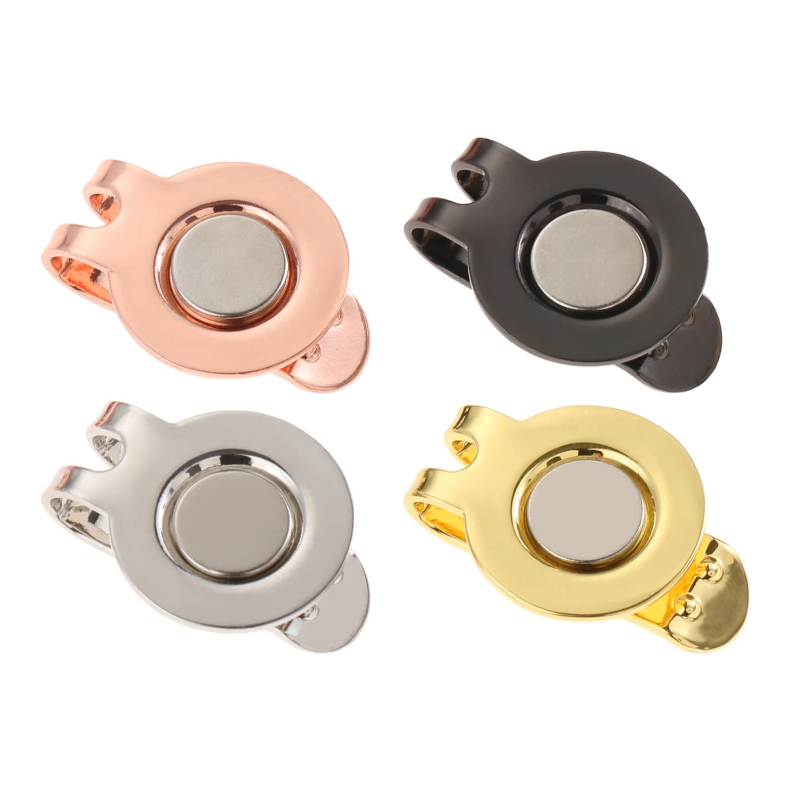 10 pz/lotto 20mm Clip per Cappello da Golf Clip per Berretto da Golf in Metallo Magnetico per Pallina da Golf Mark Oro, Argento, Oro Rosa, Nero Sport e Intrattenimento