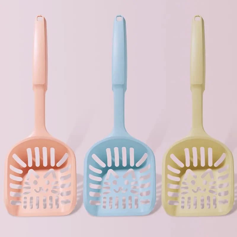 Paletta per lettiera per gatti Plus Manico lungo Pala per lettiera per gatti Paletta per sabbia appesa per gatti Pulizia della toilette Pala per sabbia per animali domestici Forniture per animali domestici