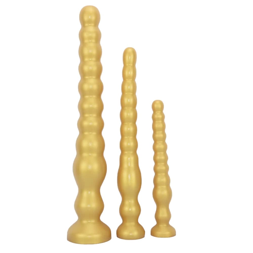 3 Sizes Long Anal Bead Plug Silicone Anus Stimulator Suction Prostate Massager Female Vaginal Stimulation Erotic Adult Sex Toys