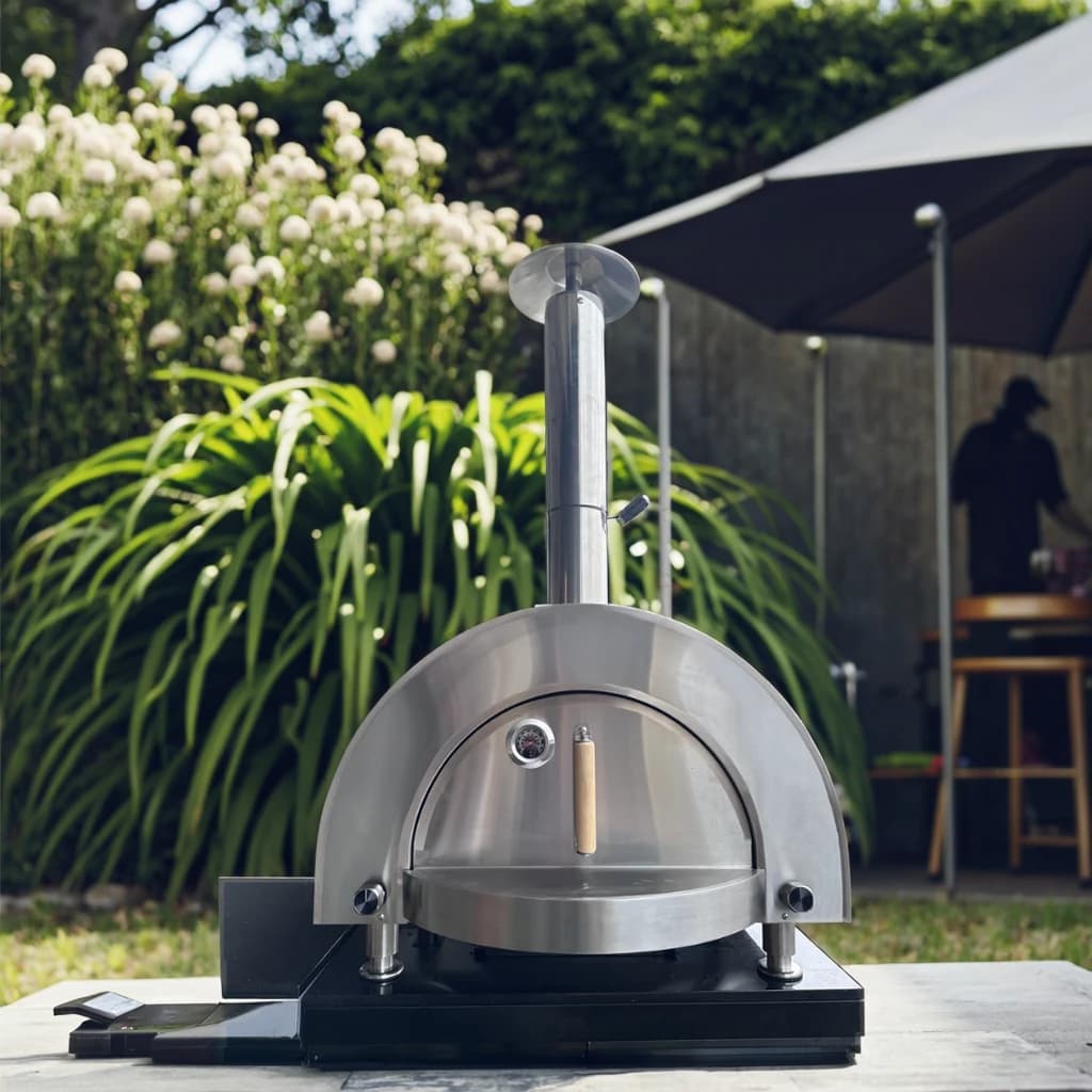 Stainless steel gas cooker for outdoor camping Double purpose pizza oven