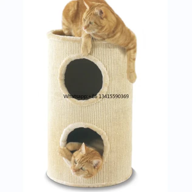 Nuova casa per gatti Torre in sisal Arrampicata sull'albero per gatti Parco giochi Tiragraffi Tunnel Condo Castello