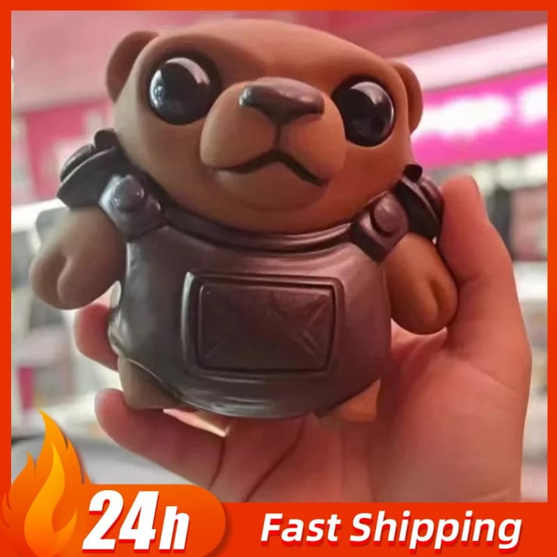 11 cm/4.33 pollici Valorant Spremere Orso Tattico Impastare Bambola 3D Divertimento Gioco di Decompressione Modello Periferico Rilassamento Creativo Regalo Giocattolo