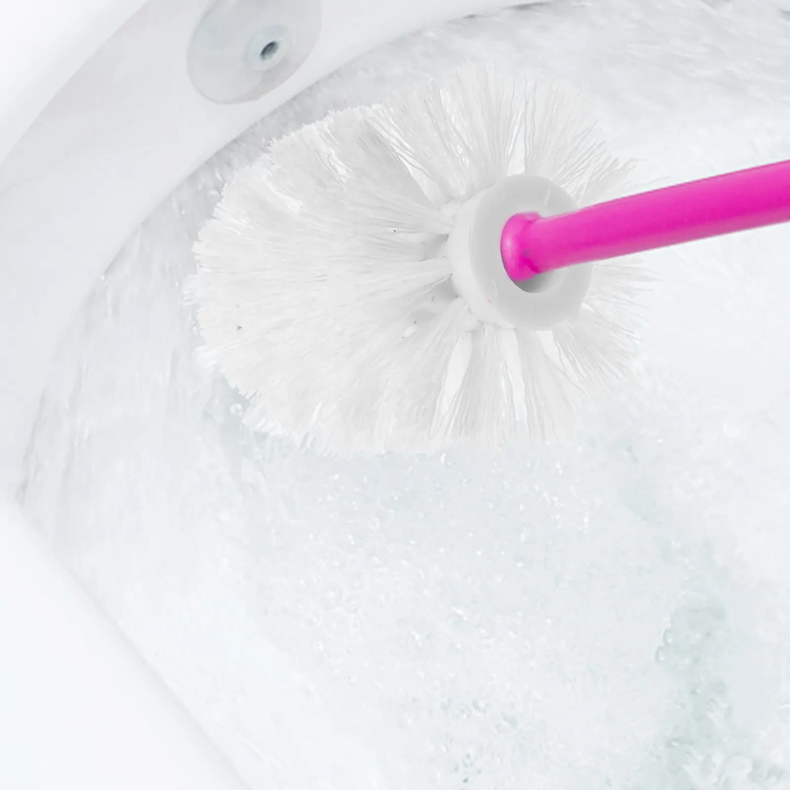 2 Pezzi Testine di Ricambio per Spazzola WC in Plastica con Setole Robuste, Accessori per Pulizia Bagno e Cucina